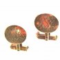 Vintage Gold Tone Monogrammed Cufflinks Unbranded 51816