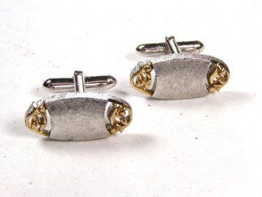 Silvertone & Goldtone 2 Tone Cufflinks by SWANK 102215