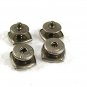 Art Deco Silvertone & Black Cufflinks By SNAP LINK KUM-A-PART 62217