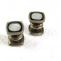 Art Deco Silvertone & Black Cufflinks By SNAP LINK KUM-A-PART 62217
