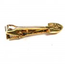 Gold Tone Shovel Tie Clasp Unbranded 4 Triangles In Large Triangle.111715