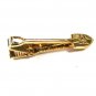 Gold Tone Shovel Tie Clasp Unbranded 4 Triangles In Large Triangle.111715