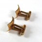 Vintage Gold Tone & Pearl Cufflinks By FLEX-LET QUALITY USA 52016
