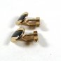 Vintage Gold Tone & Black Cufflinks By SWANK 52116
