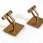 Vintage Goldtone Red Blue White Scotch Plaid Cufflinks By SWANK 71717