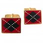 Vintage Goldtone Red Blue White Scotch Plaid Cufflinks By SWANK 71717