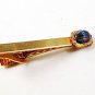 Vintage Gold Tone & Bluish Purplish Shiney Tie Clasp 102816