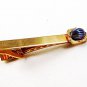 Vintage Gold Tone & Bluish Purplish Shiney Tie Clasp 102816