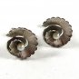 Vintage Silver Tone Swirl & Faux Pearl Cufflinks Unbranded 52116