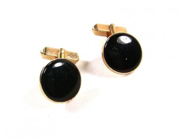 Gold Tone & Red Cufflinks by SWANK 12415a