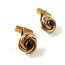 Vintage Gold Tone With Red Center Cufflinks by SWANK 121516