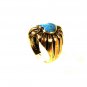 Sterling Silver & Blue Onyx Heart Ring Size 7 Unbranded 81715