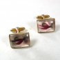 Vintage Gold Tone White Lucite Fishing Lure Cufflinks Unbranded 7116