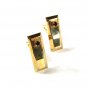 Goldtone & Small Red Rhinestone Cufflinks Unbranded 41216
