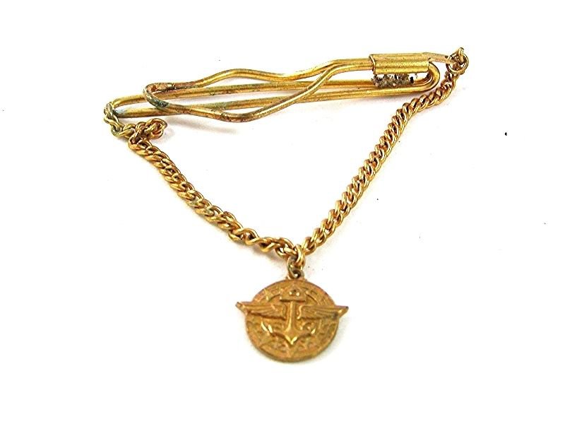 1950's Boy Scout Anchor W/ Wings Compass Tie Clasp 32117