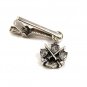 Vintage Silver Tone Coat of Arms Tie Clasp By ANSON PAT. PEND. 3117