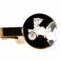 Silvertone Black Goldtone White Old Car Jalopy Tie Clasp Unbranded 32916