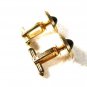 Vintage Goldtone Red Cufflinks By HICKOK U.S.A. 32616
