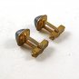 Vintage Gold Tone & Blue Cufflinks by SWANK 121416
