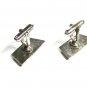 Silver Tone & Black Cufflinks by ANSON 102715