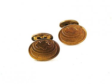 New Old Store Stock Edwardian / Victorian Gold Tone Cufflinks 92416d
