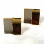 Vintage Silver Tone & Gold Tone Square Cufflinks 81016