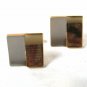 Vintage Silver Tone & Gold Tone Square Cufflinks 81016