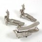 Vintage Silvertone Man Dog Cufflinks Tie Clasp By SARAH COVENTRY 53017