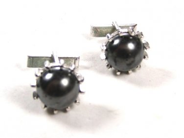 Silvertone & Gray Cufflinks by SWANK 101515