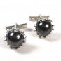 Silvertone & Gray Cufflinks by SWANK 101515