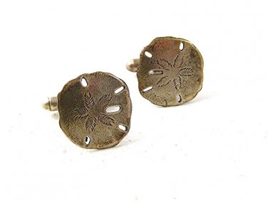 Vintage Silver Tone SAND DOLLAR Cufflinks 1917