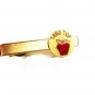 Vintage Gold Tone & Red TREE TOP Apple Tie Clasp By LEAVENS CO 53016
