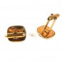 Gold Tone & Glittery Copperish Dress Cufflinks by CORRECT QUALITY 11816