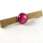 Vintage Gold Tone & Pink Tie Clasp 102516