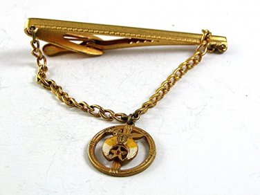 Vintage Shriner Goldtone Masonic Tie Clasp By HICKOK USA 101917