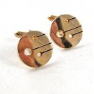 Vintage Gold Tone Cufflinks By SWANK 121916