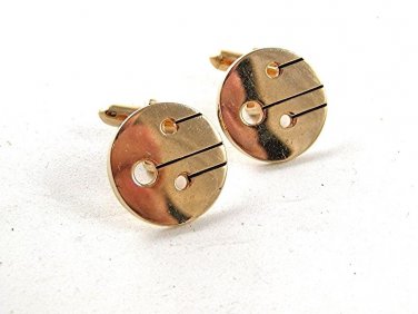 Vintage Gold Tone Cufflinks By SWANK 121916