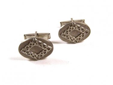 Silver Tone Cufflinks by TRIANGLE 12415
