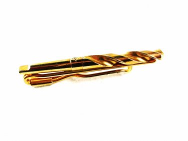 Goldtone Drill Bit Tie Clasp Unbranded 32116