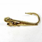 1940's - 60's Gold Tone Fish Hook Tie Clasp by SWANK.11515