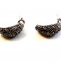 Vintage Sterling Silver & Marcasites Pierced Earrings