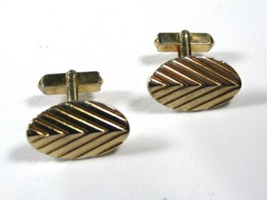Vintage Goldtone Cufflinks by SWANK 10115