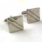 Vintage Silvertone Dress Cufflinks 6917
