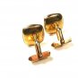 Gold Tone & Red Cufflinks by SWANK 102715
