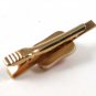 Vintage Gold Tone & Pink Tie Clasp 102816