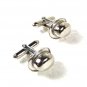 Silver Tone Top Hat aka Derby Hat Cufflinks Unbranded 12016