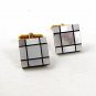Gold Tone & Black & Mother of Pearl 1/20th 14K GF Cufflinks 121616