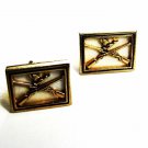 1950's Duck Hunting Crossed Rifles Cufflinks by SWANK 102915