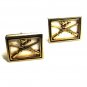 1950's Duck Hunting Crossed Rifles Cufflinks by SWANK 102915