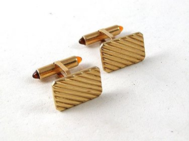 Vintage Classic Gold Tone Cufflinks By KREMENTZ 102616